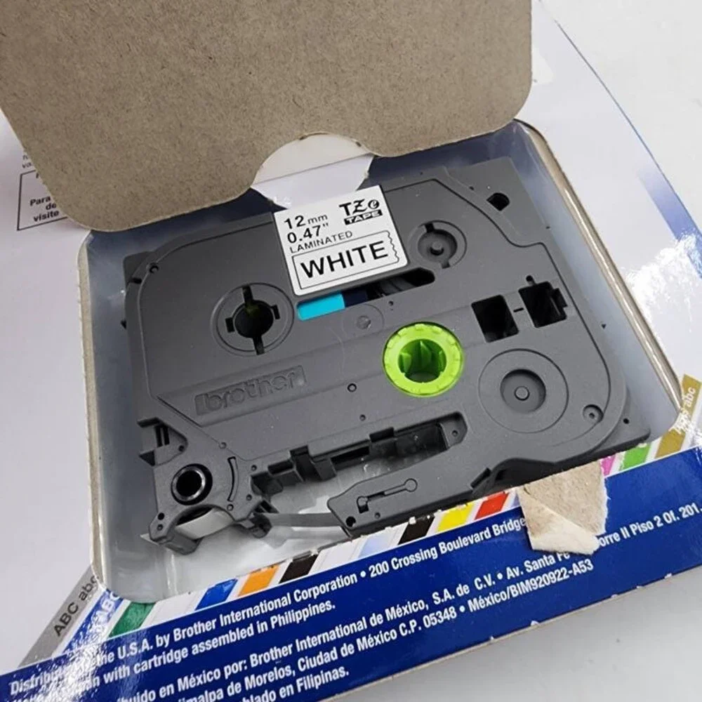 Brother Genuine P-touch TZE-231 Standard Laminated Black on White Tape 0.47x26.2